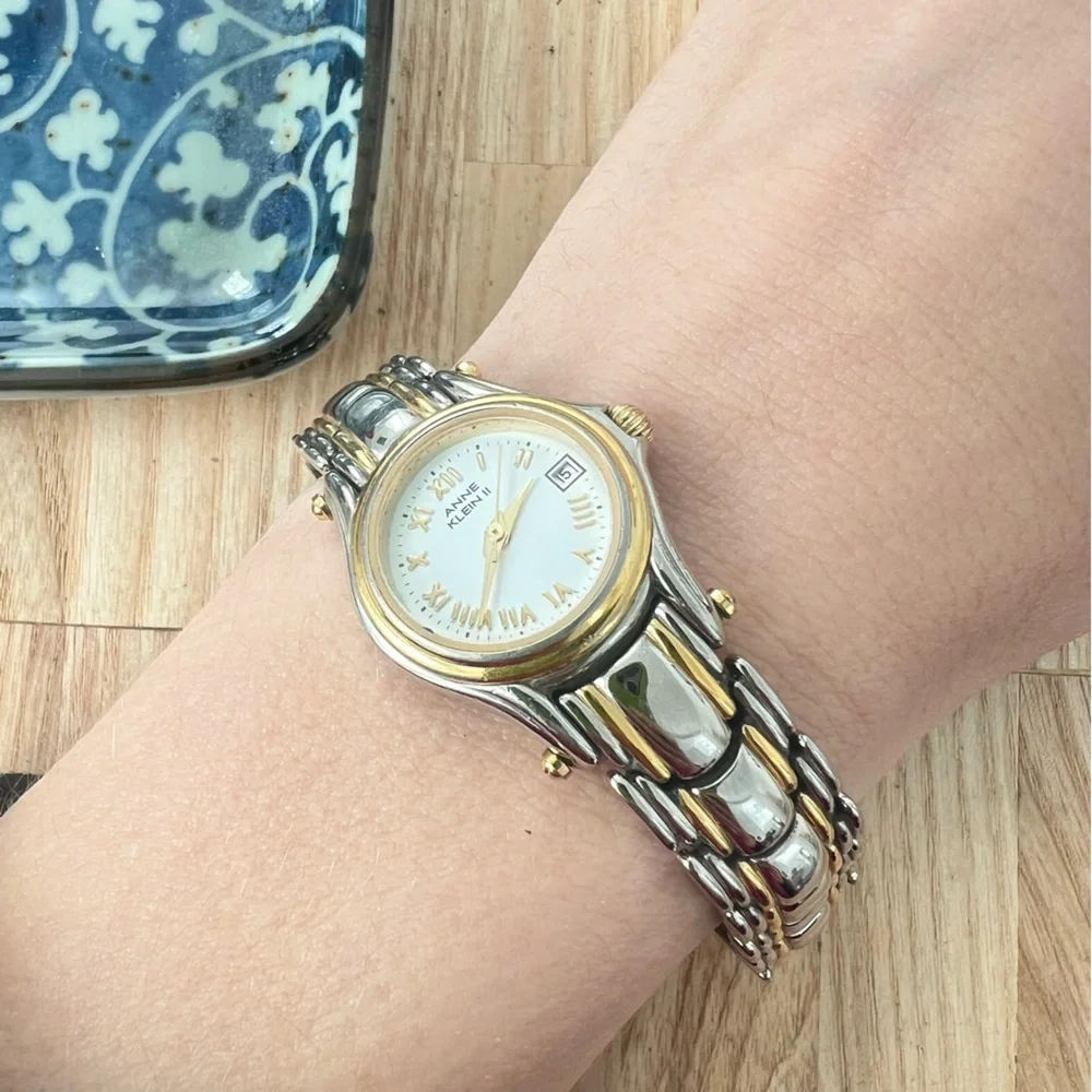Anne Klein II ladies classic two-tone dress watch NEW BATTERY